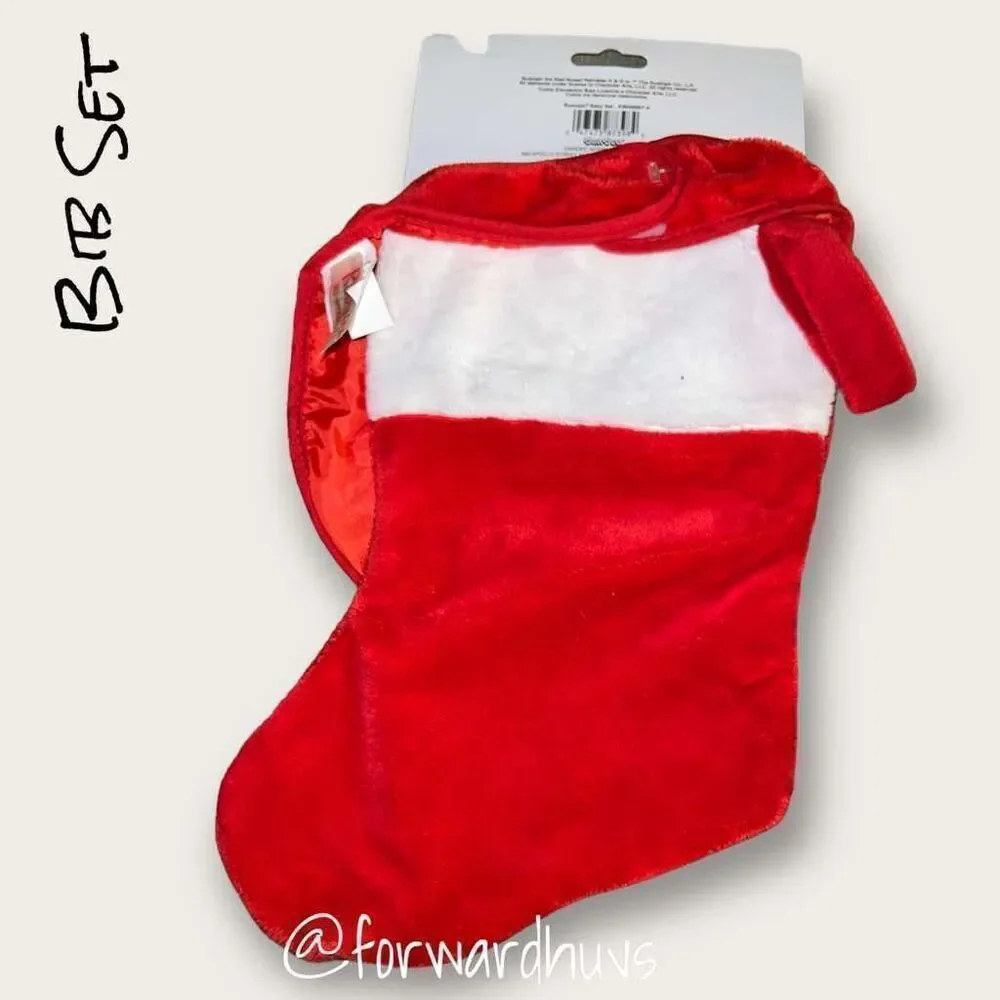 Vintage Rudolph First Christmas Bib and Stocking Set (No Hat)